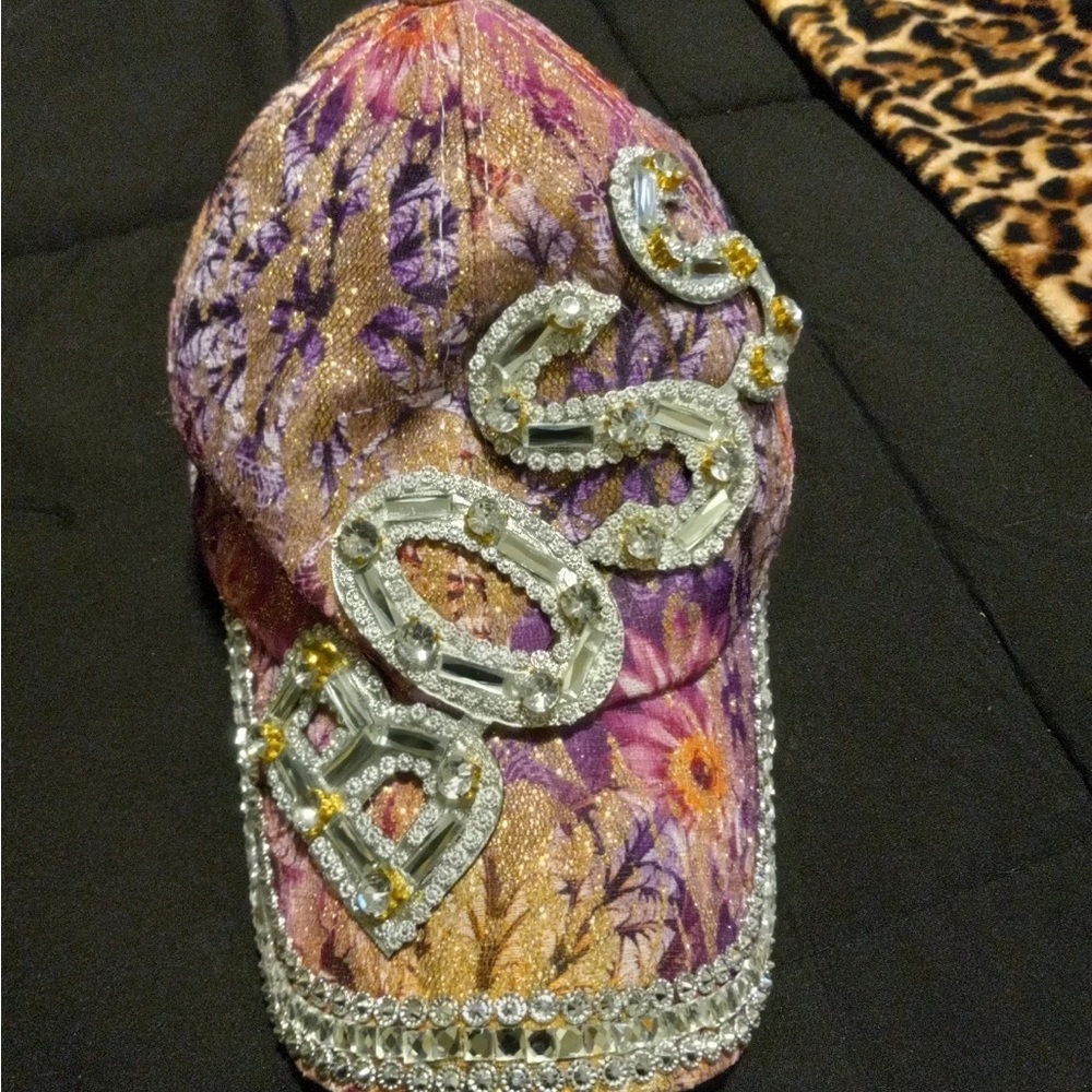 Embellished Floral Cap